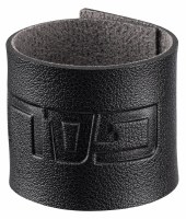 Faux Leather Napkin Rings Pesach Embossed Black 4 Pack